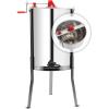 image:imageVINGLI 4 Four Frames Manual Crank Honey Extractor 304 Stainless Steel Beekeeping Pro Extraction Equipment Honeycomb Spinner Drum Honey Separator Commercial Honey Centrifuge with Adjustable Stands