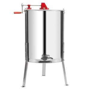 image:imageVINGLI Upgraded 4 Frame Honey Extractor Separator304 Food Grade Stainless Steel Honeycomb Spinner Drum Manual Crank With Adjustable Height StandsBeekeeping Pro Extraction Apiary Centrifuge Equipment4 Frames
