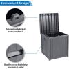 image:imageVINGLI 51 Gallon Medium Deck Box Organization Resin Storage Box for Patio Furniture or Tools Indoor amp Outdoor Lockable Container Box for Garden Pool Yard Porch and Balcony Greygrey
