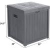 image:imageVINGLI 51 Gallon Medium Deck Box Organization Resin Storage Box for Patio Furniture or Tools Indoor amp Outdoor Lockable Container Box for Garden Pool Yard Porch and Balcony Greygrey