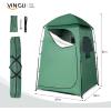 image:imageVINGLI 68FT Shower Tent Large Instant Pop Up Shelter with Mesh Floor amp Carrying Bag Privacy Changing Room Tent for Toilet Camping Dressing Lightweight amp Sturdy Easy Set UpDark Green