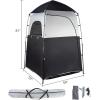image:imageVINGLI 68FT Shower Tent Large Instant Pop Up Shelter with Mesh Floor amp Carrying Bag Privacy Changing Room Tent for Toilet Camping Dressing Lightweight amp Sturdy Easy Set UpBlack