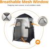 image:imageVINGLI 68FT Shower Tent Large Instant Pop Up Shelter with Mesh Floor amp Carrying Bag Privacy Changing Room Tent for Toilet Camping Dressing Lightweight amp Sturdy Easy Set UpBlack