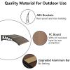 image:imageVINGLI Upgraded 40 x 40 Window Awning Exterior Door Canopy Exterior with Aluminum Bar Awnings for Doors Polycarbonate Cover Patio Awnings Rain Snow Sunlight Protection Hollow SheetBrownampBlack