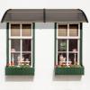 image:imageVINGLI Upgraded 40 x 40 Window Awning Exterior Door Canopy Exterior with Aluminum Bar Awnings for Doors Polycarbonate Cover Patio Awnings Rain Snow Sunlight Protection Hollow SheetBrownampBlack