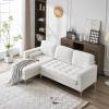 image:imageVINGLI 858 Convertible Sectional Sofa with Deep SeatModern L Shape Sectional Couches for Living RoomSectional Sofas with Reversible Chaise Linen Fabric Beige