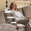 image:imageVINGLI 87 Convertible Sectional SofaLShape Deep Seat Sofa Couch for Living RoomModern Chenille 2 Seat Loveseat Sofa with Ottoman for Small SpaceBlack 87Chenille Light Brown