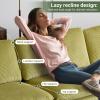 image:imageVINGLI 87 Convertible Sectional SofaLShape Deep Seat Sofa Couch for Living RoomModern Chenille 2 Seat Loveseat Sofa with Ottoman for Small SpaceBlack 87Corduroy Olive Green