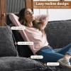 image:imageVINGLI 87 Convertible Sectional SofaLShape Deep Seat Sofa Couch for Living RoomModern Chenille 2 Seat Loveseat Sofa with Ottoman for Small SpaceBlack 87Chenille Black