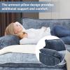 image:imageVINGLI 87 Convertible Sectional SofaLShape Deep Seat Sofa Couch for Living RoomModern Chenille 2 Seat Loveseat Sofa with Ottoman for Small SpaceBlack 87Chenille Navy Blue