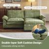 image:imageVINGLI 87 Convertible Sectional SofaLShape Deep Seat Sofa Couch for Living RoomModern Chenille 2 Seat Loveseat Sofa with Ottoman for Small SpaceBlack 87Chenille Olive