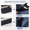 image:imageVINGLI 87 Convertible Sectional SofaLShape Deep Seat Sofa Couch for Living RoomModern Chenille 2 Seat Loveseat Sofa with Ottoman for Small SpaceBlack 87Linen Blue
