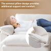image:imageVINGLI 87 Convertible Sectional SofaLShape Deep Seat Sofa Couch for Living RoomModern Chenille 2 Seat Loveseat Sofa with Ottoman for Small SpaceBlack 87Teddy White