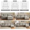 image:imageVINGLI 87 Convertible Sectional SofaLShape Deep Seat Sofa Couch for Living RoomModern Chenille 2 Seat Loveseat Sofa with Ottoman for Small SpaceBlack 87Chenille Light Grey