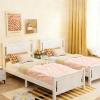 image:imageVINGLI Twin Size Solid Wood Bed with 4 Storage Drawers and HeadboardModern Minimalist Panel Platform Bed for KidsAdults amp GuestsSleigh BedCrisp WhiteWhite