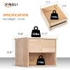 image:imageVINGLI Unfinished Natural Solid Wood Floating Nightstand for Bedroom Small Nightstand with DrawerShelf Farmhouse Night Stand WallMounted NightstandBedside Table for Small Space Color DIYNatural Rubber Wood