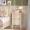 image:imageVINGLI Unfinished Natural Solid Wood Floating Nightstand for Bedroom Small Nightstand with DrawerShelf Farmhouse Night Stand WallMounted NightstandBedside Table for Small Space Color DIYNatural Rubber Wood