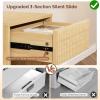 image:imageVINGLI Unfinished Natural Solid Wood Floating Nightstand for Bedroom Small Nightstand with DrawerShelf Farmhouse Night Stand WallMounted NightstandBedside Table for Small Space Color DIYOak