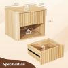 image:imageVINGLI Unfinished Natural Solid Wood Floating Nightstand for Bedroom Small Nightstand with DrawerShelf Farmhouse Night Stand WallMounted NightstandBedside Table for Small Space Color DIYOak