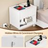 image:imageVINGLI Unfinished Natural Solid Wood Floating Nightstand for Bedroom Small Nightstand with DrawerShelf Farmhouse Night Stand WallMounted NightstandBedside Table for Small Space Color DIYWhite