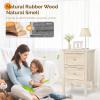 image:imageVINGLI Unfinished Natural Solid Wood Floating Nightstand for Bedroom Small Nightstand with DrawerShelf Farmhouse Night Stand WallMounted NightstandBedside Table for Small Space Color DIYNatural Rubber Wood