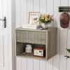 image:imageVINGLI Unfinished Natural Solid Wood Floating Nightstand for Bedroom Small Nightstand with DrawerShelf Farmhouse Night Stand WallMounted NightstandBedside Table for Small Space Color DIYGrey
