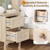 image:imageVINGLI Unfinished Natural Solid Wood Floating Nightstand for Bedroom Small Nightstand with DrawerShelf Farmhouse Night Stand WallMounted NightstandBedside Table for Small Space Color DIYNatural Rubber Wood