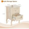 image:imageVINGLI Unfinished Natural Solid Wood Floating Nightstand for Bedroom Small Nightstand with DrawerShelf Farmhouse Night Stand WallMounted NightstandBedside Table for Small Space Color DIYNatural Rubber Wood