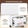 image:imageVINGLI Unfinished Natural Solid Wood Floating Nightstand for Bedroom Small Nightstand with DrawerShelf Farmhouse Night Stand WallMounted NightstandBedside Table for Small Space Color DIYWhite