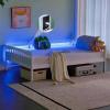 image:imageVINGLI Solid Wood Full Daybed with Storage UnderneathDay Bed Frame with Charging Station and Lights Sturdy Wooden Slats SupportLow Bed for KidsAdultsGuest RoomLiving Room WhiteWhite