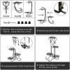 image:imageVINGLI Metal Plant Stand Flower Holder Racks Patio Stand Holder Outdoor Displaying Plants Flowers BlackRound 309H 4 Tier