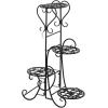 image:imageVINGLI Metal Plant Stand Flower Holder Racks Patio Stand Holder Outdoor Displaying Plants Flowers BlackRound 309H 4 Tier