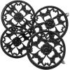 image:imageVINGLI 4 Tier Folding Metal Plant Stand Decorative Flower Pot Rack Planter Holder Display Rack Perfect for Indoor and Outdoor Patio Garden