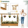 image:imageVINGLI 45 in Raised Garden Bed with Trellis amp Hanging Roof Wooden Elevated Planter Box with Drainage Holes for Outdoor Climbing Plants Vegetables Flowers Patio Yard Balcony Teak Color Wider