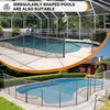 image:imageVINGLI 4ft High Pool Fence for Inground and Above Ground Pools Brown Mesh Removable Safety Fencing HeavyDuty Protective Barrier for Garden amp Backyard 4FT x 24FT4FT x 12FT