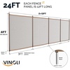 image:imageVINGLI 4ft High Pool Fence for Inground and Above Ground Pools Brown Mesh Removable Safety Fencing HeavyDuty Protective Barrier for Garden amp Backyard 4FT x 24FT4FT x 24FT