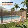 image:imageVINGLI 4ft High Pool Fence for Inground and Above Ground Pools Brown Mesh Removable Safety Fencing HeavyDuty Protective Barrier for Garden amp Backyard 4FT x 24FT4FT x 24FT
