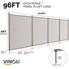 image:imageVINGLI 4ft High Pool Fence for Inground and Above Ground Pools Brown Mesh Removable Safety Fencing HeavyDuty Protective Barrier for Garden amp Backyard 4FT x 24FT4FT x 96FT