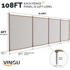 image:imageVINGLI 4ft High Pool Fence for Inground and Above Ground Pools Brown Mesh Removable Safety Fencing HeavyDuty Protective Barrier for Garden amp Backyard 4FT x 24FT4FT x 108FT