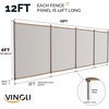 image:imageVINGLI 4ft High Pool Fence for Inground and Above Ground Pools Brown Mesh Removable Safety Fencing HeavyDuty Protective Barrier for Garden amp Backyard 4FT x 24FT4FT x 12FT
