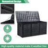 image:imageVINGLI 75 Gallon Outdoor Storage Box Patio Deck Box Furniture with Lockable Design Plastic Storage Containers with Lid for Garden  Pool  Balcony  Yard CoffeeAll Black