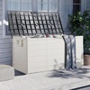 image:imageVINGLI 75 Gallon Outdoor Storage Box Patio Deck Box Furniture with Lockable Design Plastic Storage Containers with Lid for Garden  Pool  Balcony  Yard CoffeeWhite