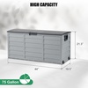 image:imageVINGLI 75 Gallon Outdoor Storage Box Patio Deck Box Furniture with Lockable Design Plastic Storage Containers with Lid for Garden  Pool  Balcony  Yard CoffeeBlack