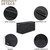 image:imageVINGLI 75 Gallon Outdoor Storage Box Patio Deck Box Furniture with Lockable Design Plastic Storage Containers with Lid for Garden  Pool  Balcony  Yard CoffeeAll Black
