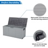 image:imageVINGLI 75 Gallon Outdoor Storage Box Patio Deck Box Furniture with Lockable Design Plastic Storage Containers with Lid for Garden  Pool  Balcony  Yard CoffeeGrey