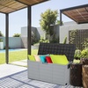 image:imageVINGLI 75 Gallon Outdoor Storage Box Patio Deck Box Furniture with Lockable Design Plastic Storage Containers with Lid for Garden  Pool  Balcony  Yard CoffeeBlack