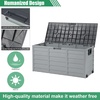 image:imageVINGLI 75 Gallon Outdoor Storage Box Patio Deck Box Furniture with Lockable Design Plastic Storage Containers with Lid for Garden  Pool  Balcony  Yard CoffeeBlack