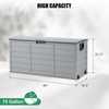 image:imageVINGLI 75 Gallon Outdoor Storage Box Patio Deck Box Furniture with Lockable Design Plastic Storage Containers with Lid for Garden  Pool  Balcony  Yard CoffeeGrey
