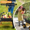 image:imageVINGLI Heavy Duty Dump Cart Wagon 800LBS QuickRelease Dump Poly Wheelbarrow 10in AllTerrain Pneumatic Tires Garden Wagon for Garden Yard Beach