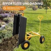 image:imageVINGLI Heavy Duty Dump Cart Wagon 800LBS QuickRelease Dump Poly Wheelbarrow 10in AllTerrain Pneumatic Tires Garden Wagon for Garden Yard Beach